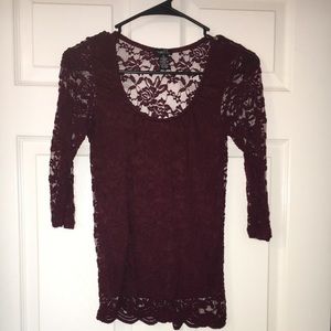 Quarter sleeve see through back